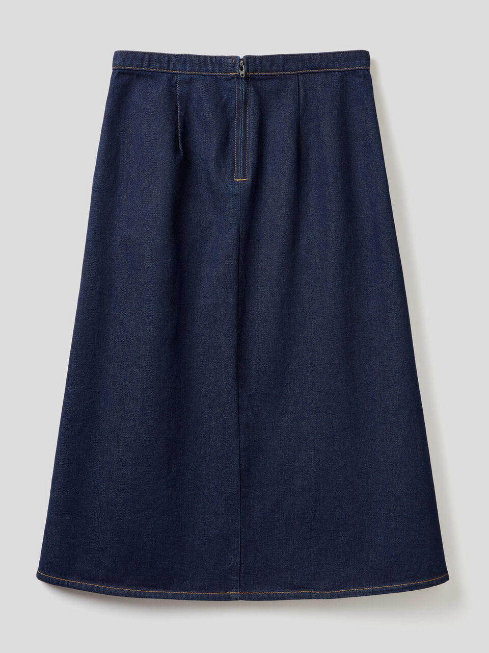 Jupe mi-longue en denim 100% coton image number 2
