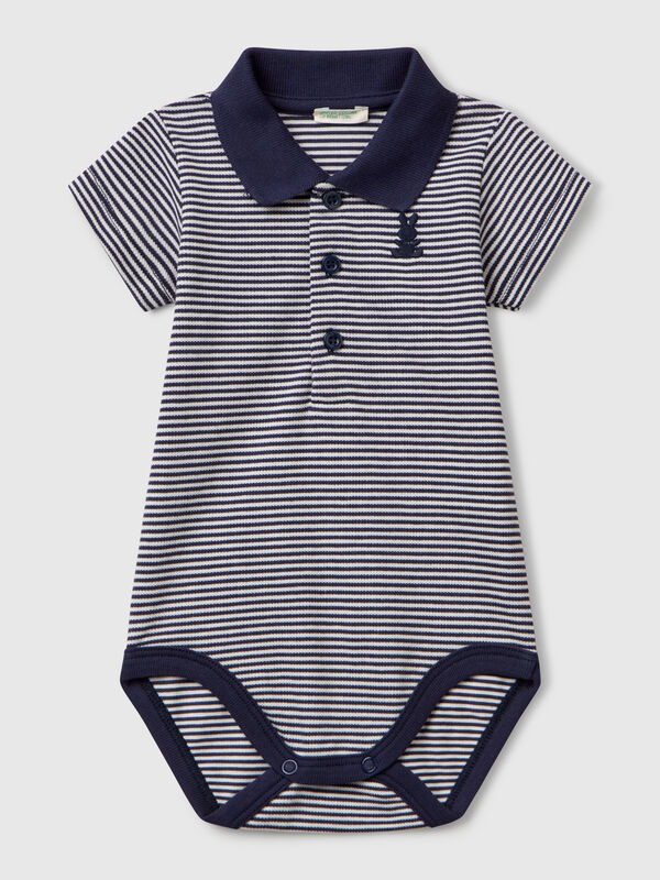 Body polo en coton stretch Naissancede