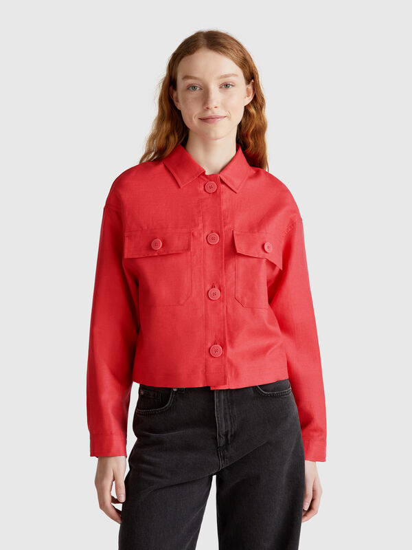 Veste en lin mélangé Femme