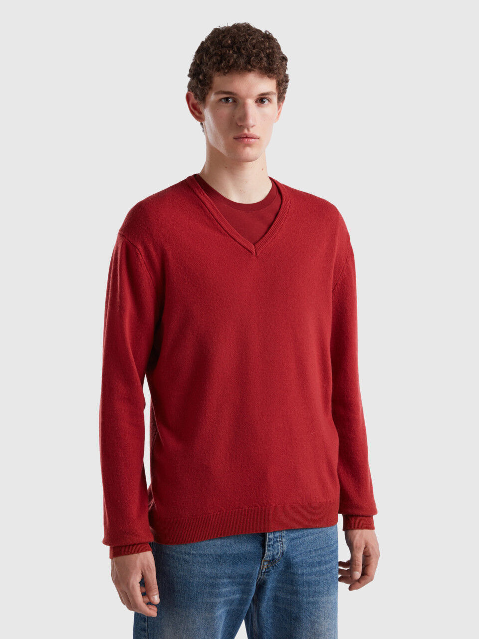 Pull col en v homme best sale
