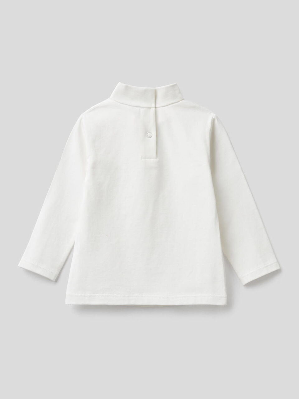 T-shirt en coton stretch avec col montant image number 2