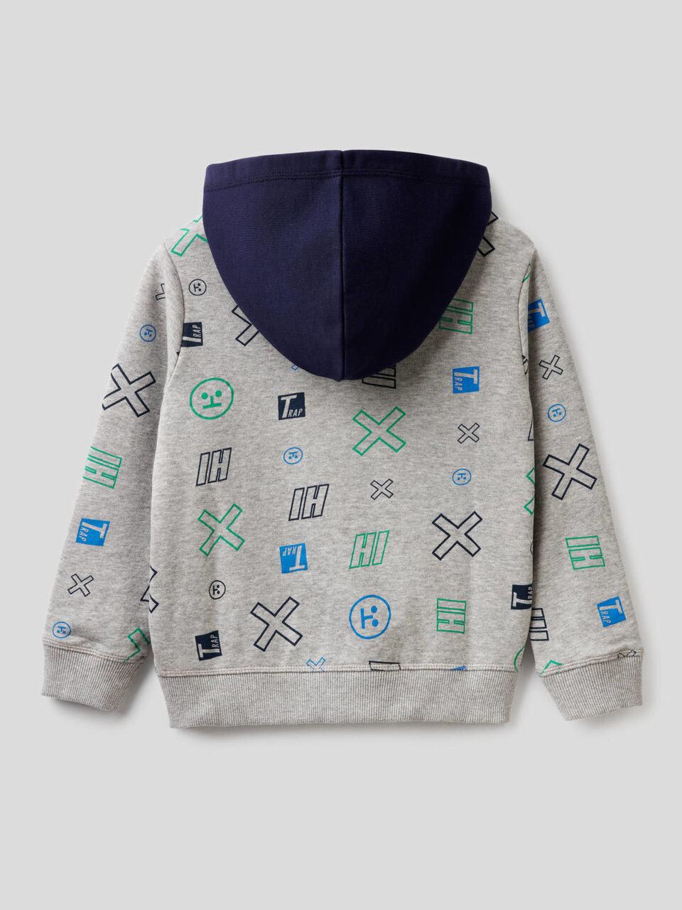 Sweat fantaisie avec zip et capuche image number 2