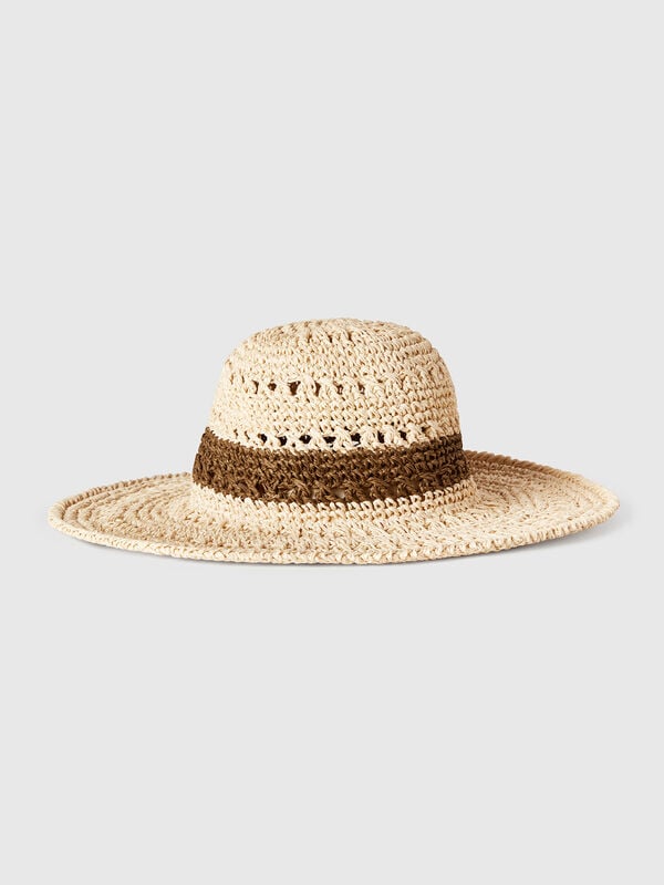 Chapeau de pêcheur effet paille Femme