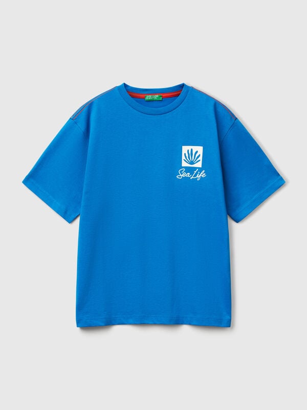 T-shirt avec slogan imprimé et broderie Garçon