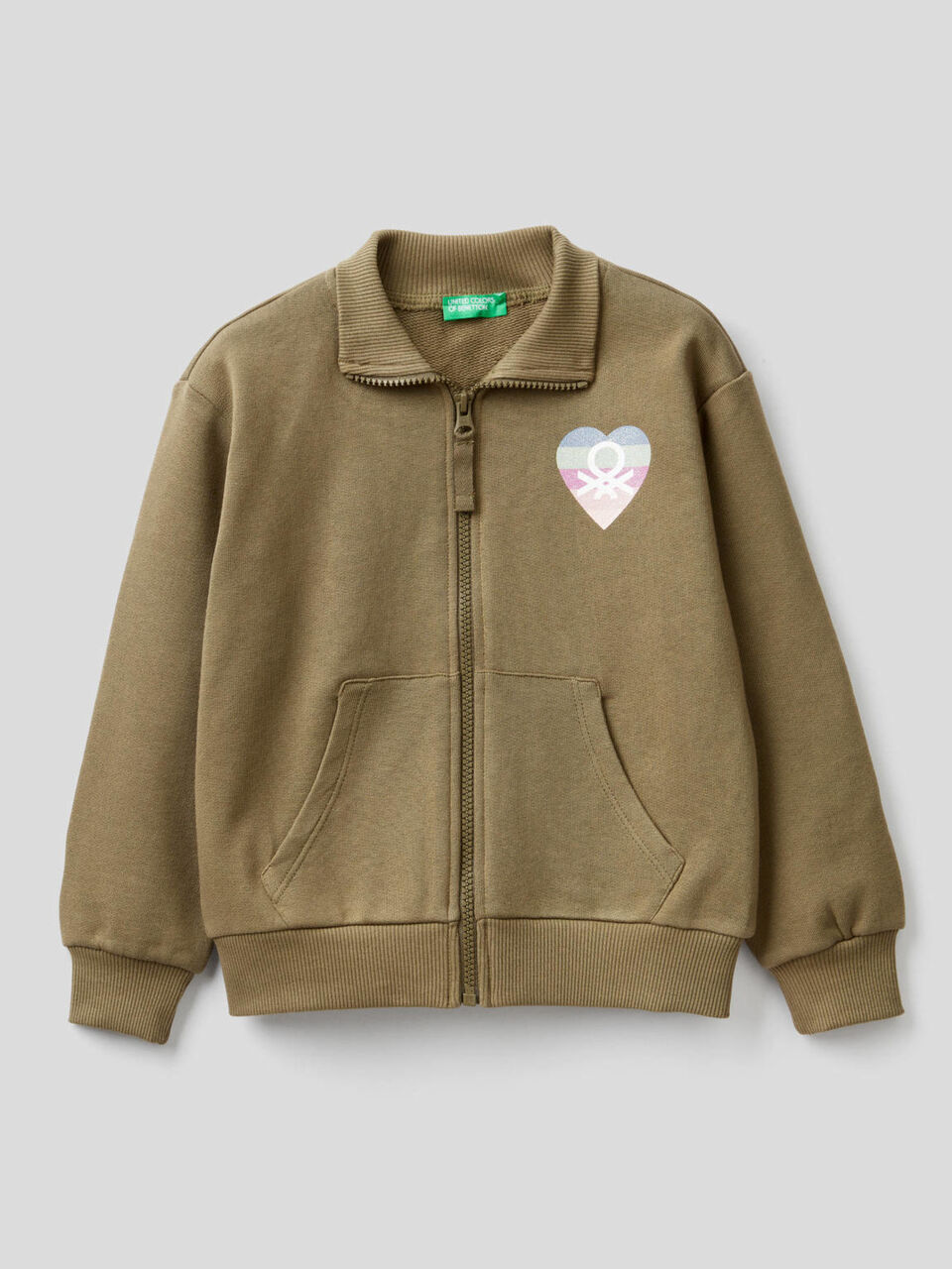 Sweat zippé en 100% coton image number 1