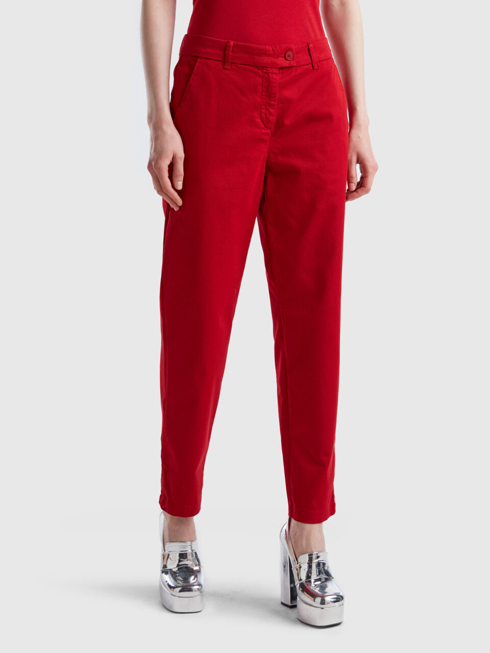 Pantalon new arrivals femme benetton