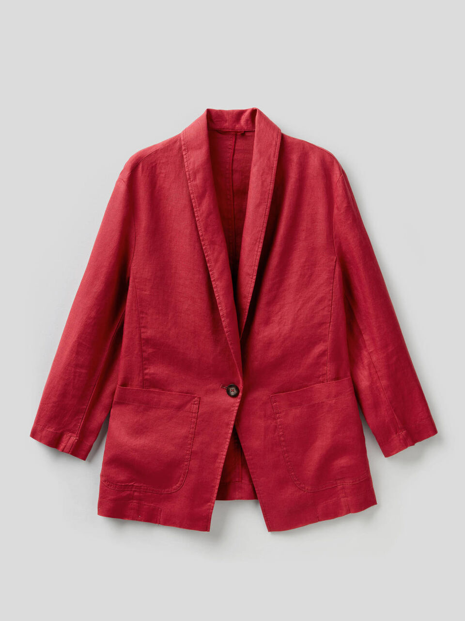 Blazer en lin à manches 3/4 image number 1