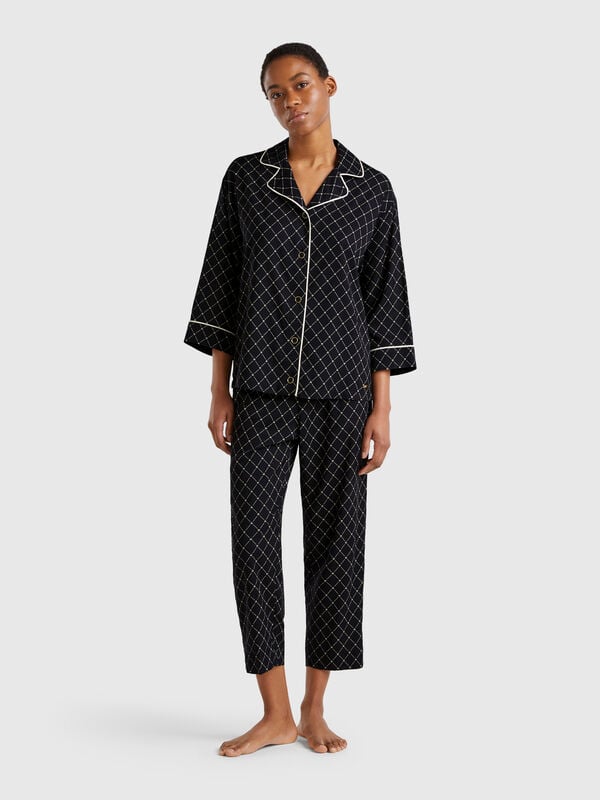 Pyjama fluide avec imprimé Femme