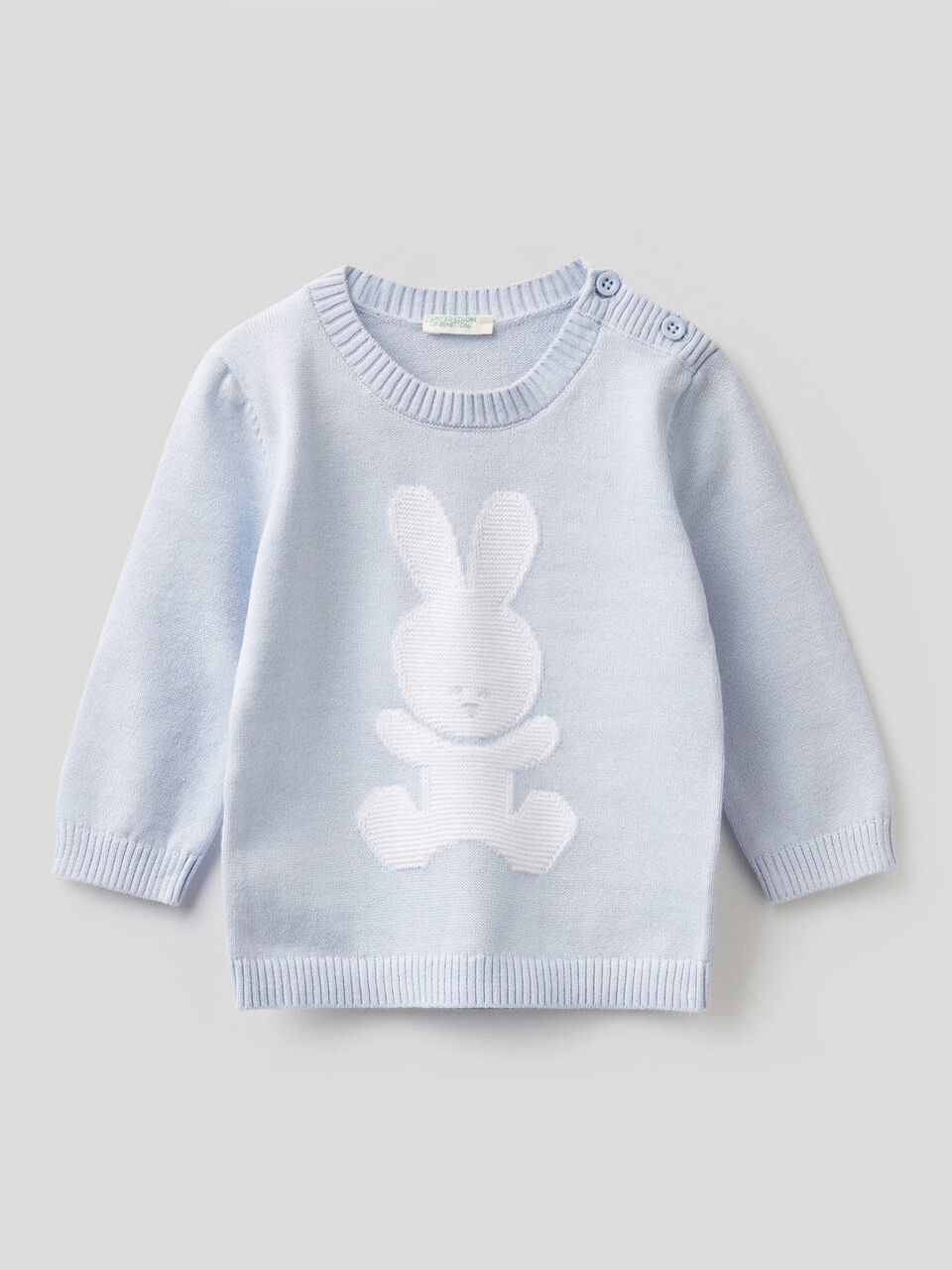 Pull 100% coton avec motif en intarsia image number 1