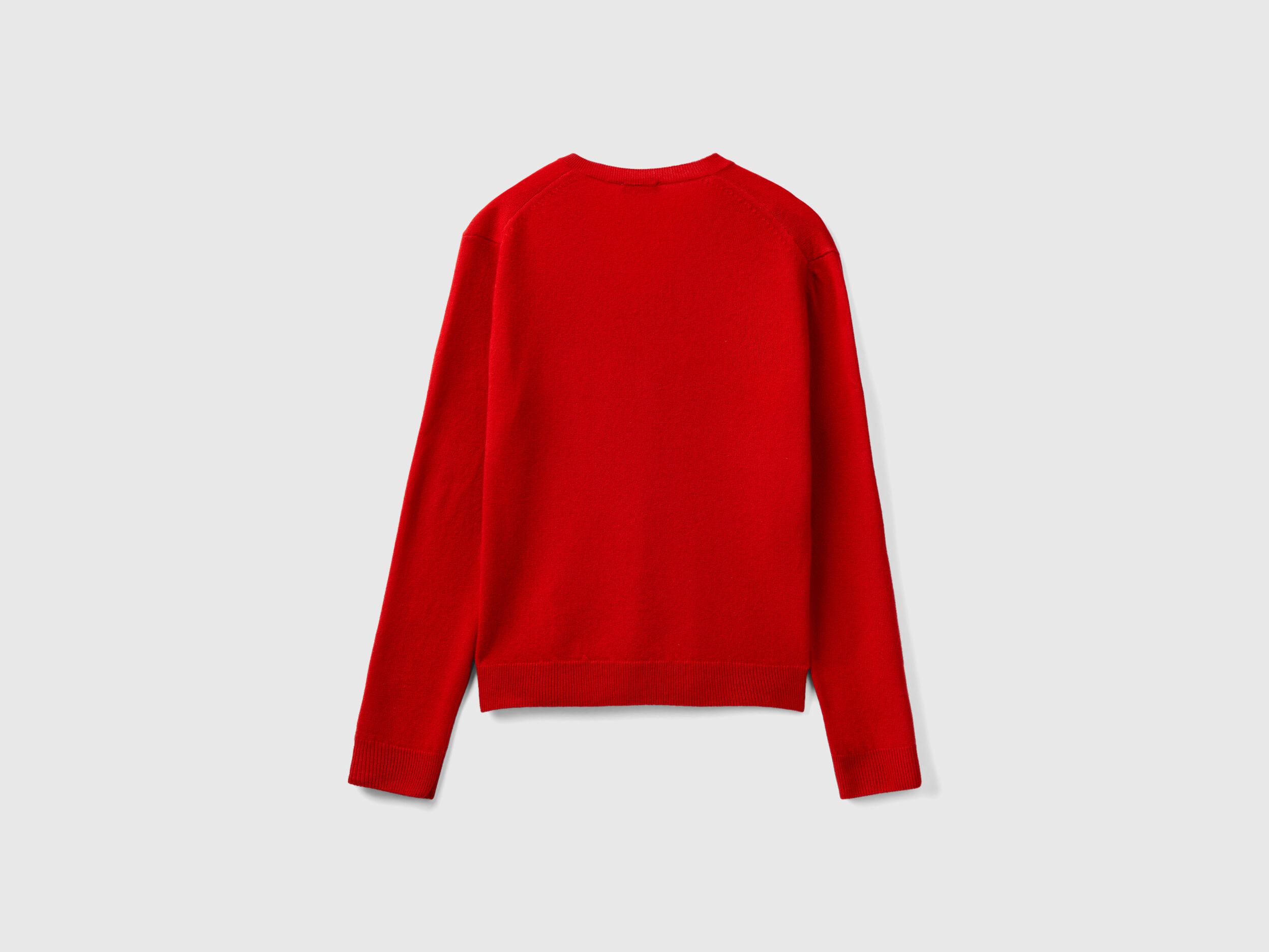 Pull en sales laine rouge