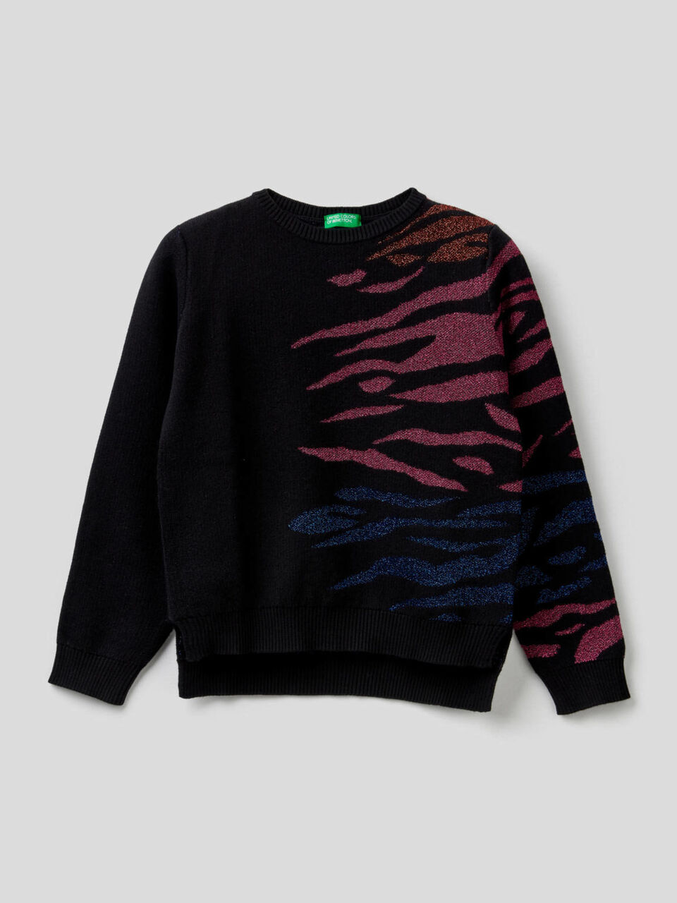 Pull avec motif animalier en intarsia image number 1