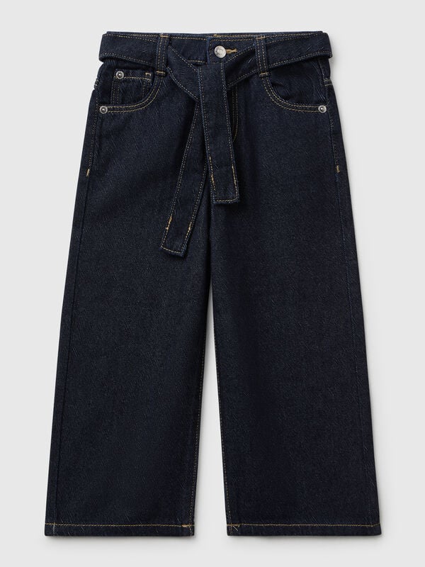 Jean coupe large avec ceinture Filles