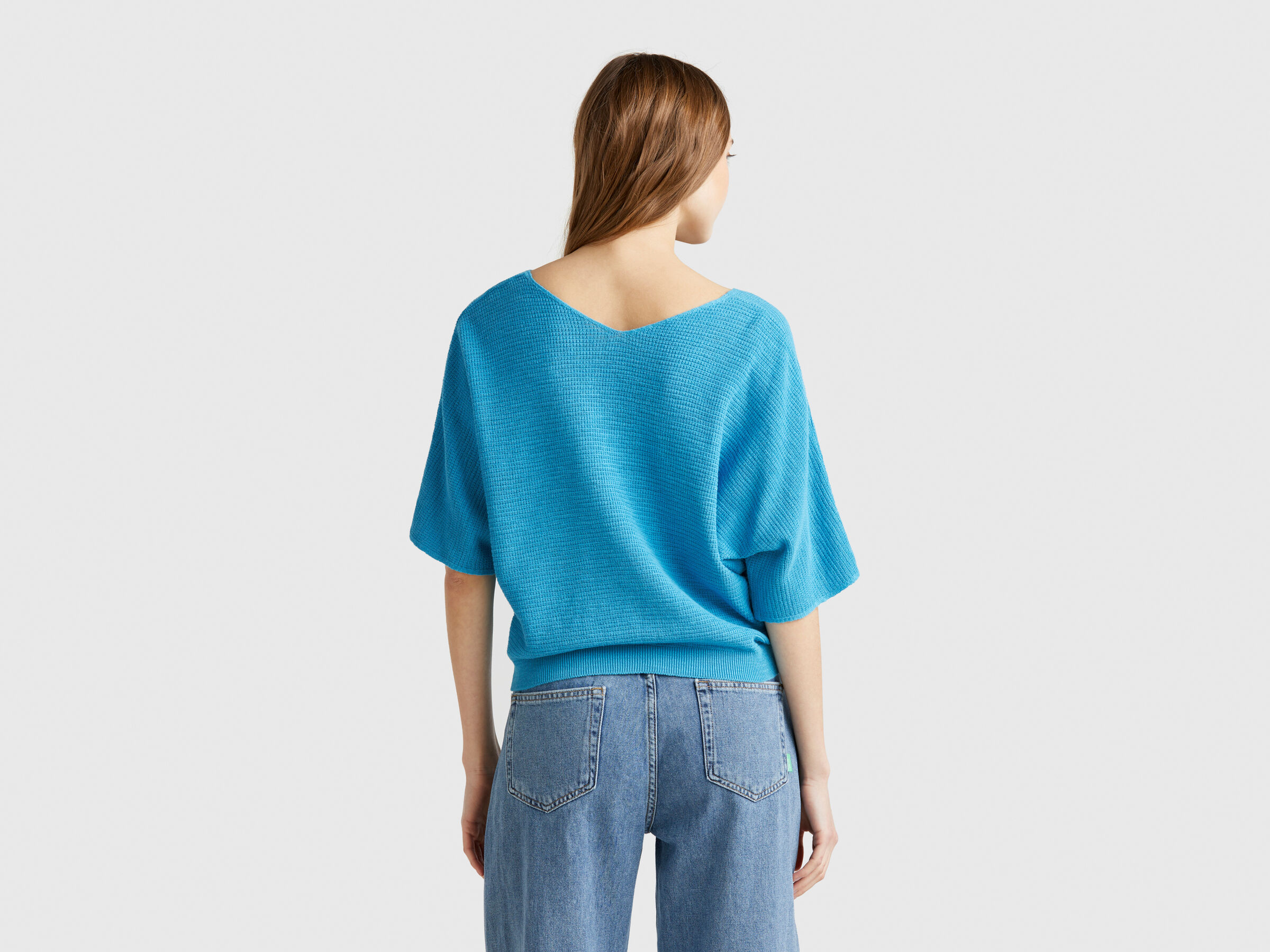 V NECK SWEATER H/S Femme image number 2