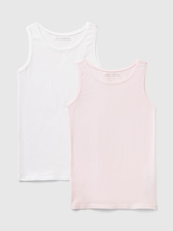 Deux débardeurs en coton super stretch Filles