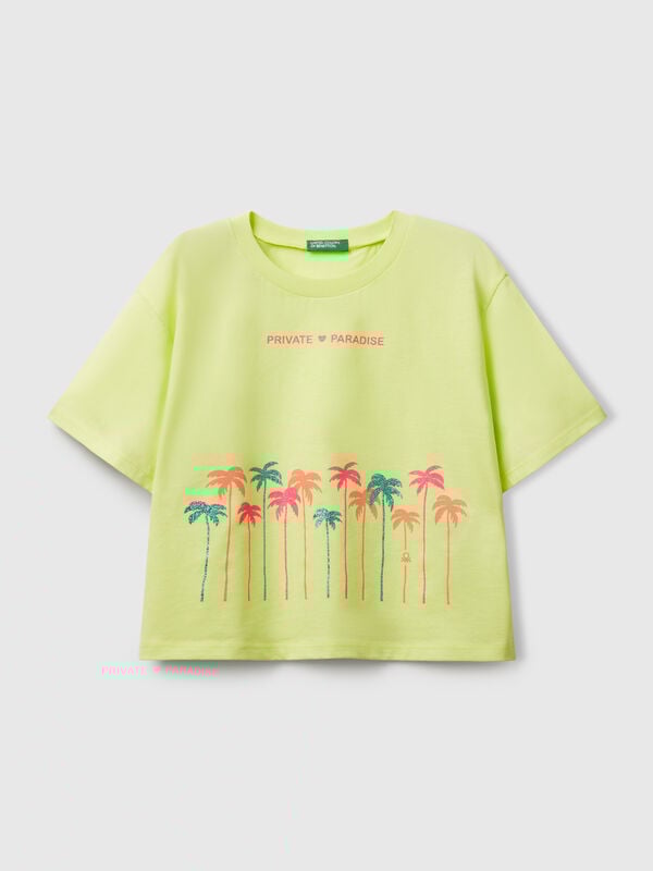 T-shirt avec imprimé pailleté Filles
