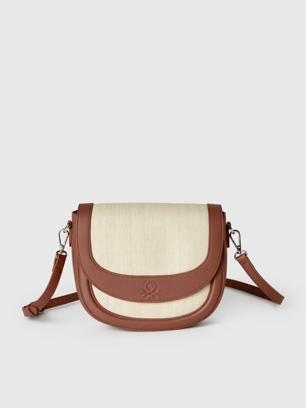 Sac bandoulière effet raphia Femme