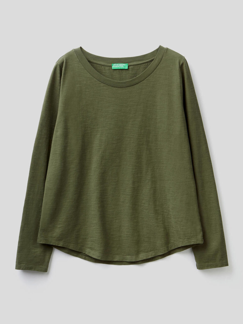 T-shirt manches longues en pur coton image number 1