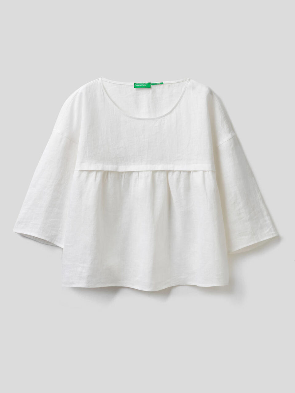 Blouse 100% lin à volant image number 1