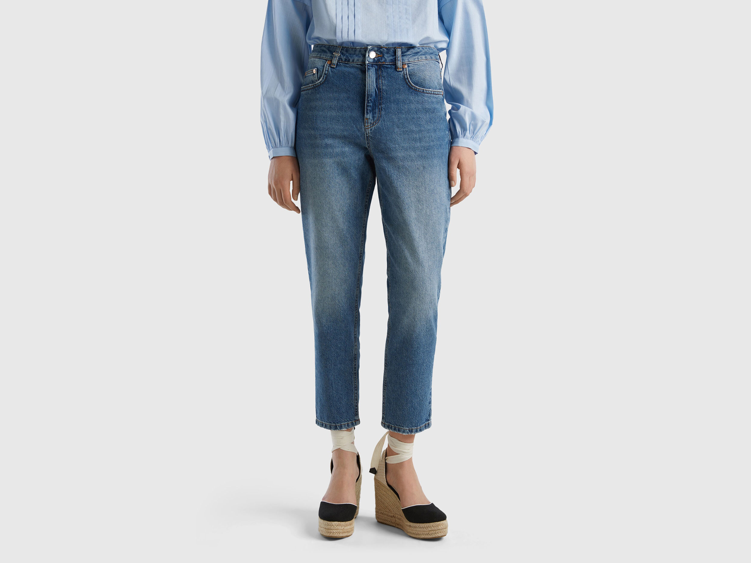 Jeans cropped top femme