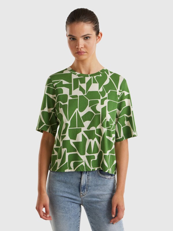 T-shirt à motif géométrique Femme