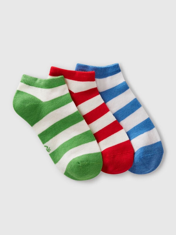 Trois paires de chaussettes rayées Garçon
