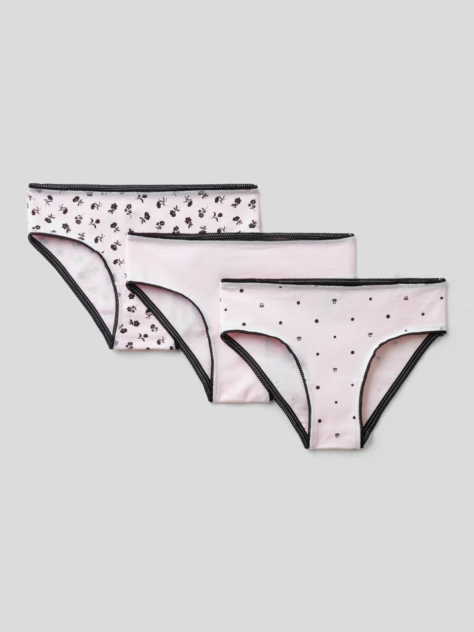Trois slips en coton stretch image number 1