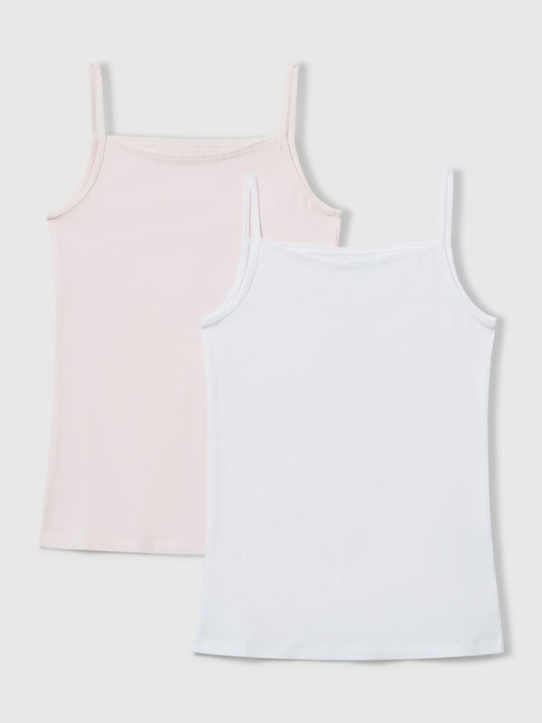 Deux sous-vêtements en coton extensible Filles