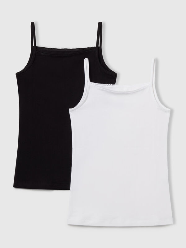 Deux sous-vêtements en coton extensible Filles