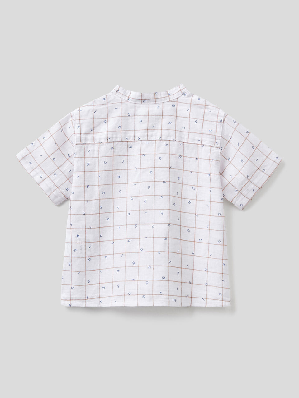 Chemise à motif en mélange de lin image number 2