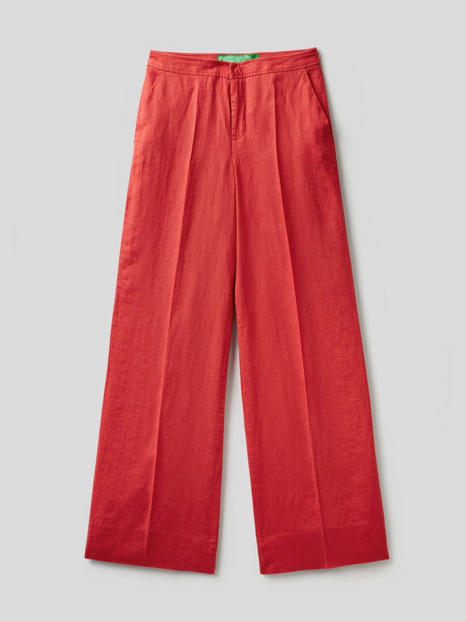 Pantalon palazzo 100% lin image number 1