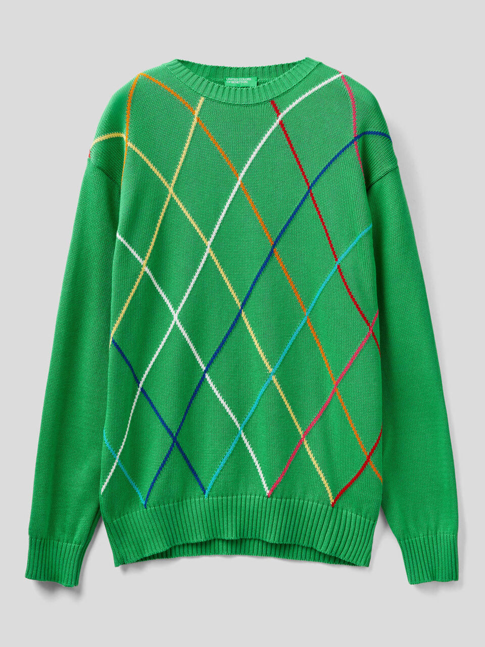 Pull à losanges multicolores image number 1