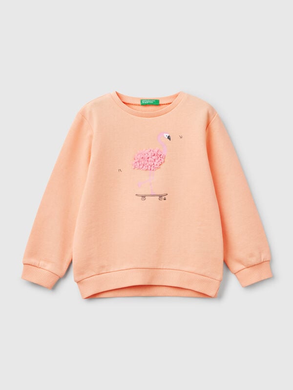 Sweat avec application effet pétale Filles
