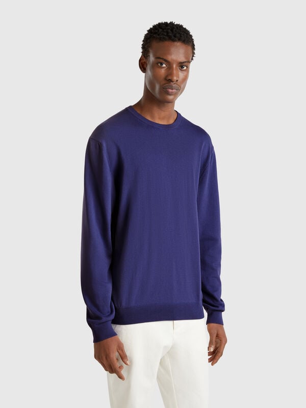 Pull 100 % coton à col rond Homme