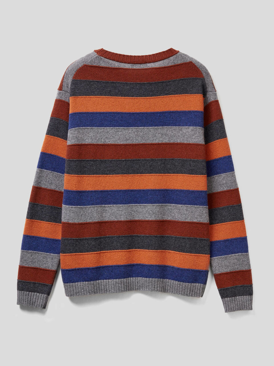 Pull en laine mélangée à rayures multicolores image number 2