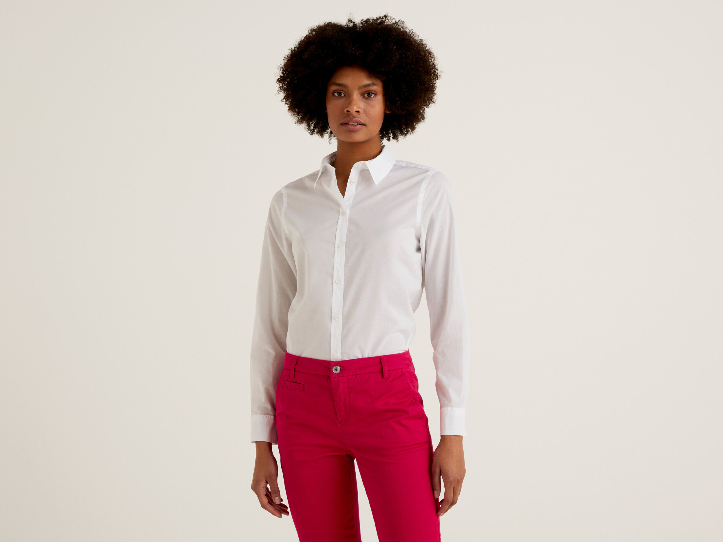 Stile Benetton Chemise de b\u00fbcheron blanc-noir motif \u00e0 carreaux Mode Chemises Chemises de bûcheron 