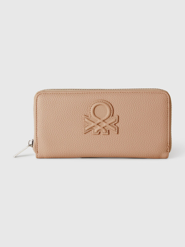 Grand portefeuille avec zip Femme
