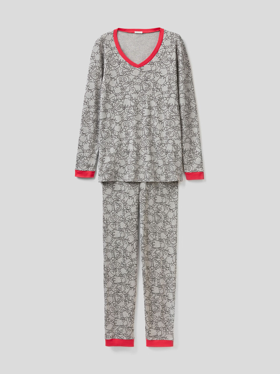 Pyjama à motif en 100% coton image number 1