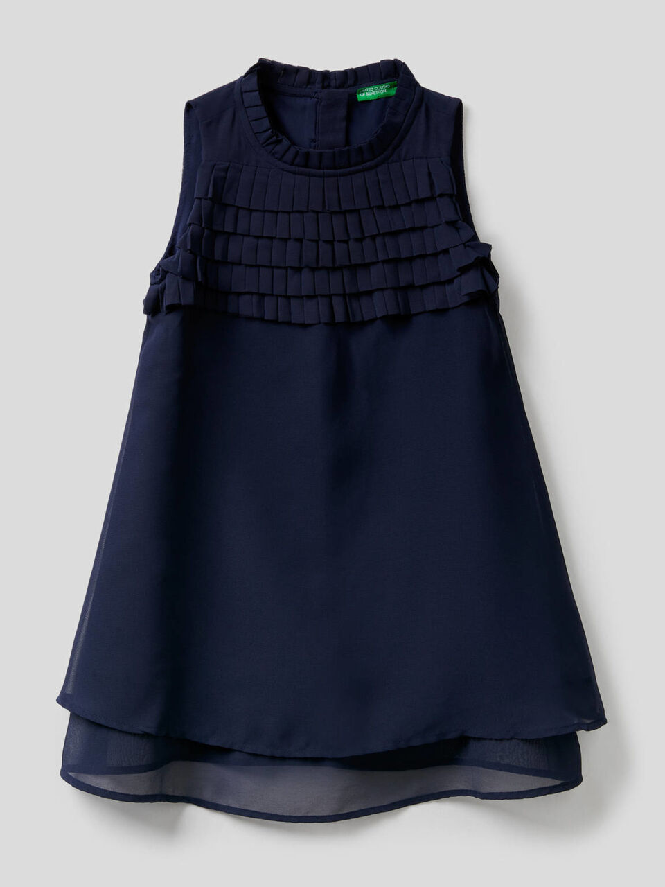 Robe sans manches avec petits volants image number 1