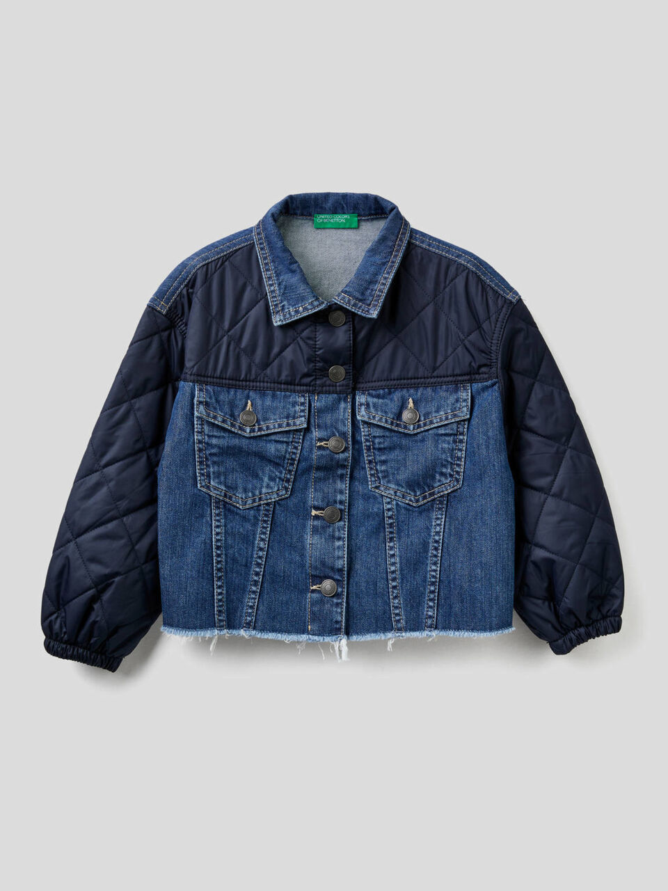 Blouson en jeans avec détails matelassés image number 1