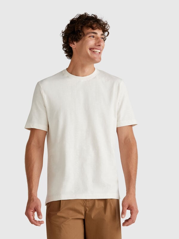 T-shirt blanc crème clair Homme