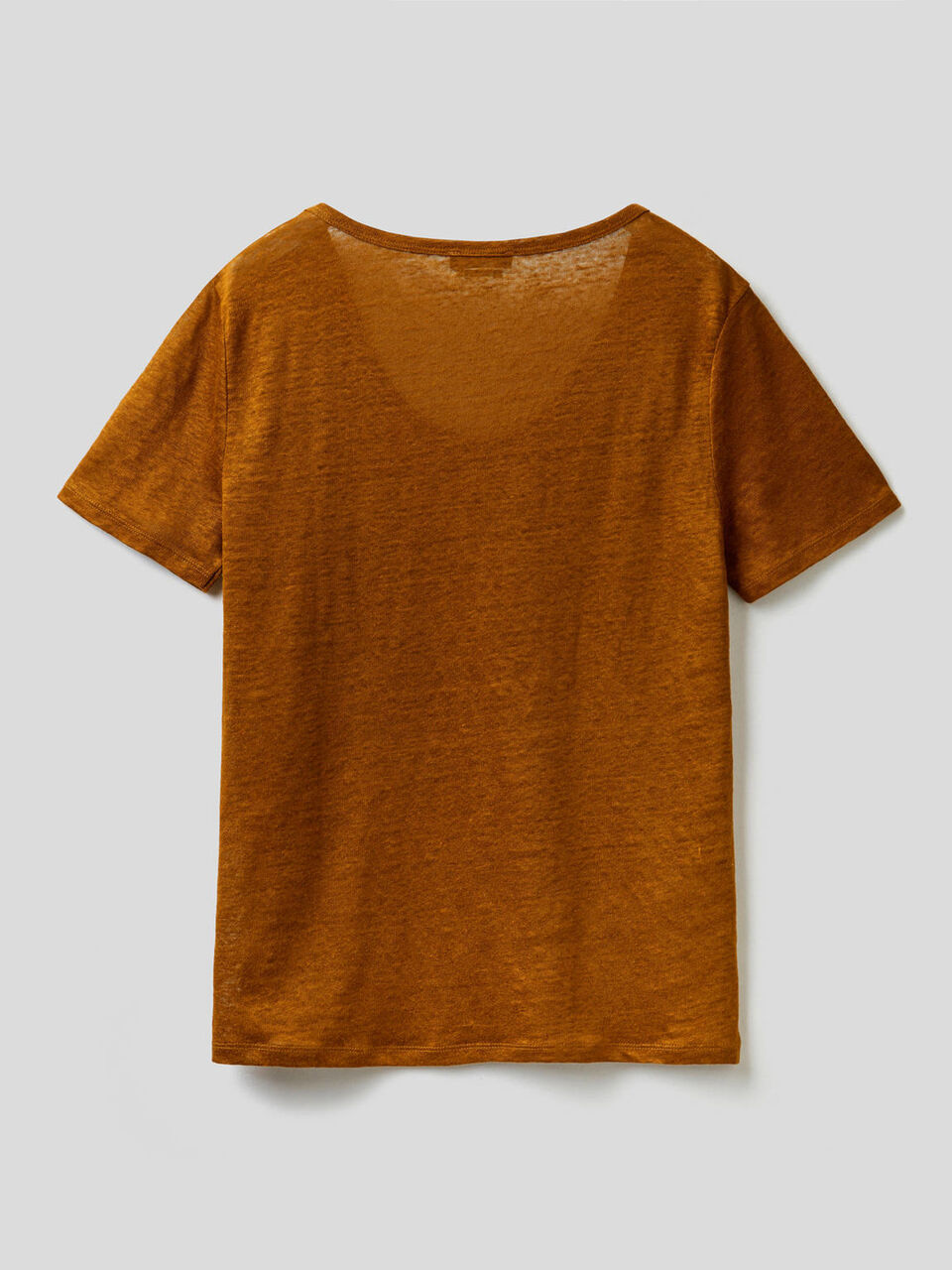 T-shirt col rond en pur lin image number 2