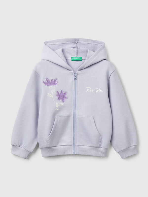 Sweat à capuche avec paillettes Filles