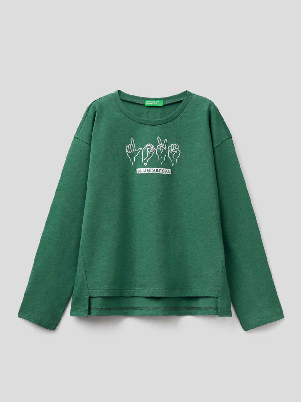 T-shirt manches longues 100% coton image number 1