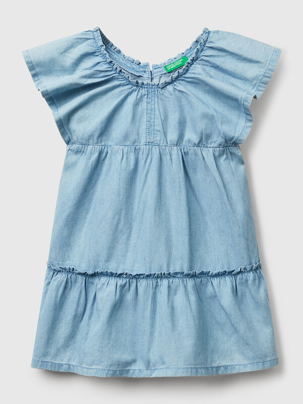 Robe en chambray à volant Filles