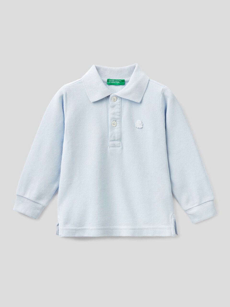Polo manches longues en coton bio image number 1