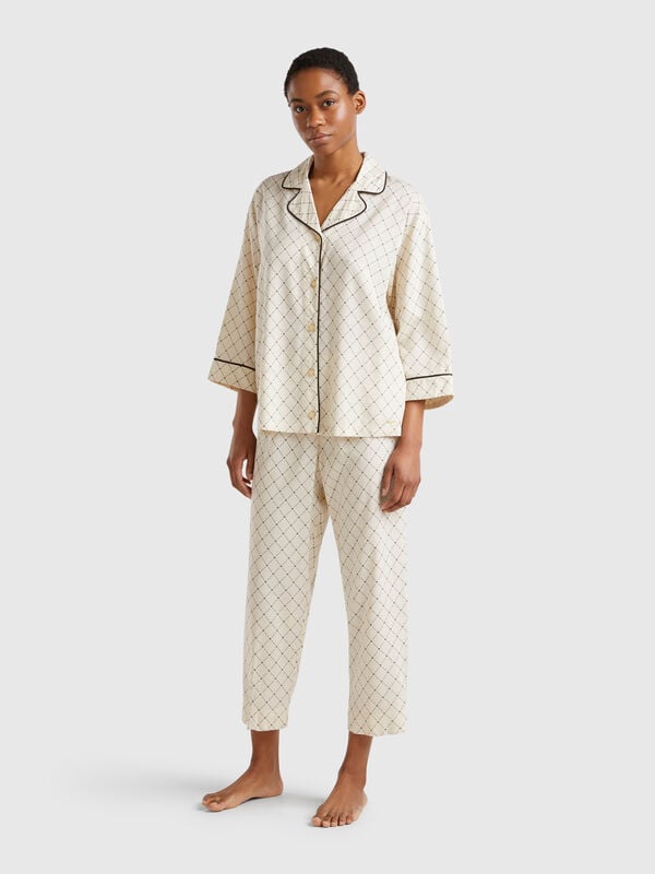 Pyjama fluide avec imprimé Femme