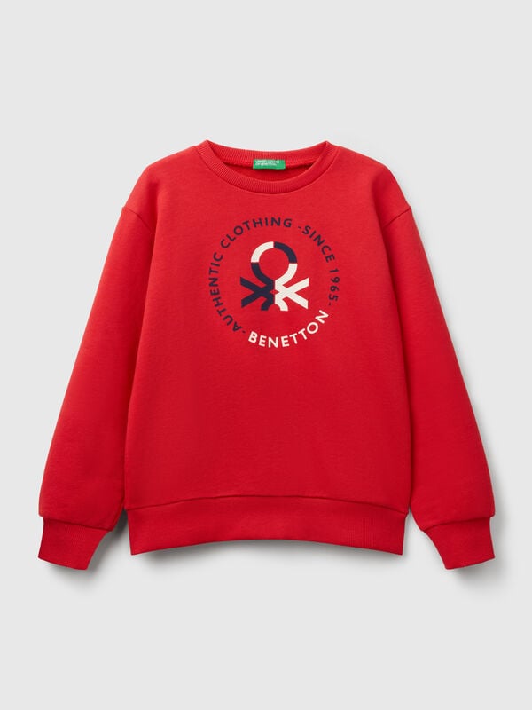 Sweat à imprimé en pur coton Garçon