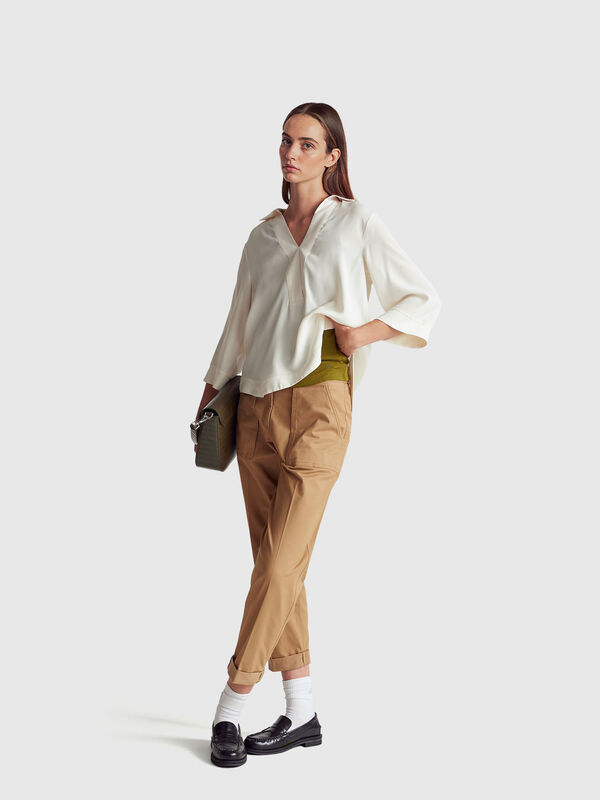 Chemisier ample en 100% viscose Femme