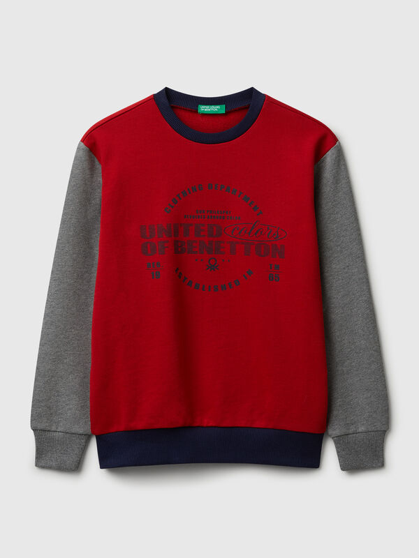 Sweat-shirt en coton avec logo Garçon