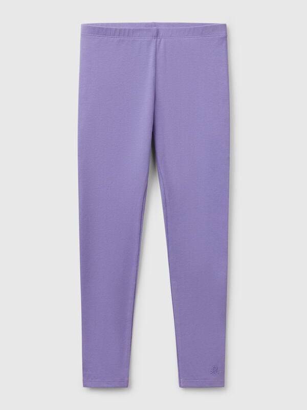 Leggings en coton extensible avec logo Filles
